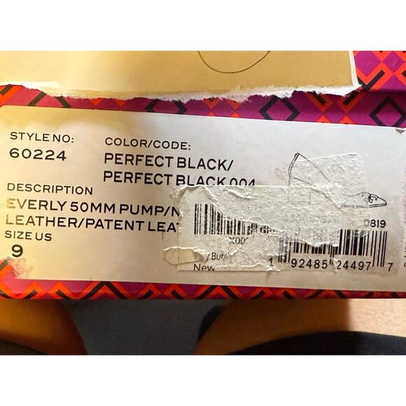 Tory Burch heels black leather Everly 9 shoes - Picture 2 of 10